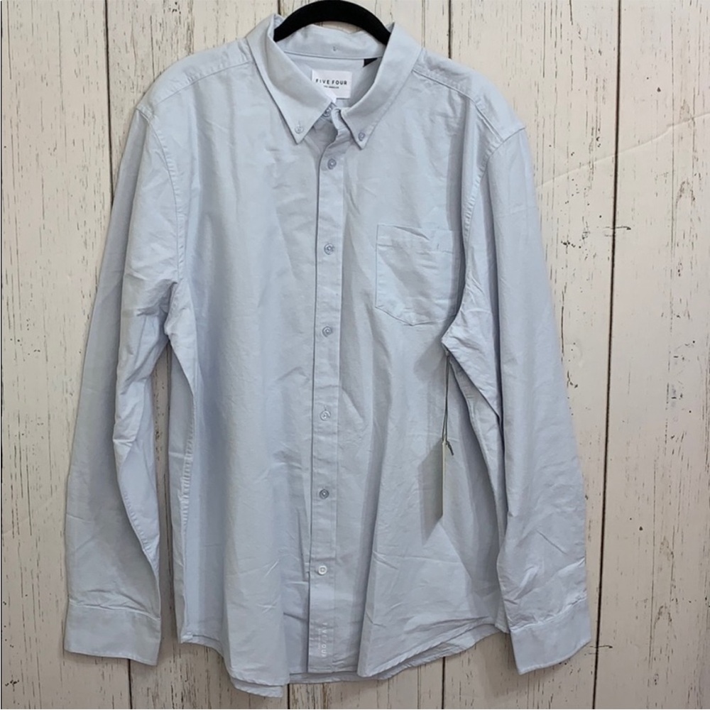 NWT Five Four Button Down Long Sleeves Blue Shirt Size XL